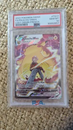 Carte Pokemon Pikachu Vmax TG17/TG30 PSA 10 - Origine Perdue - EB11 - Image 1