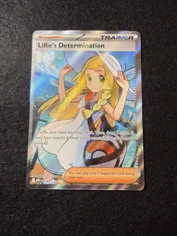 Lillie's Determination 169/132 Secret Rare Mega Evolution Card NM+ - Image 1