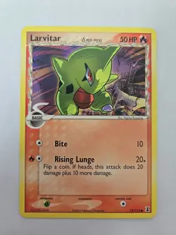 Pokemon Card - Delta Species 73/113 - LARVITAR (common) - NM - Image 1