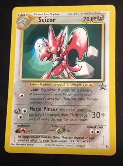 Scizor 33 WOTC Black Star Promo Pokemon Card TCG - Image 1
