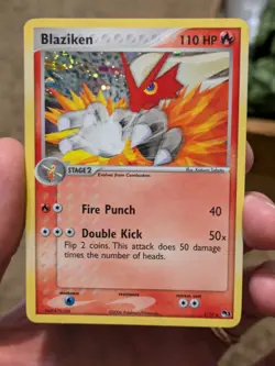 Blaziken 1/17 Holo Rare Pokemon SWIRL TCG POP Series 1 Card LP - Image 1