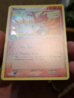 Blaziken 1/17 Holo Rare Pokemon SWIRL TCG POP Series 1 Card LP - Image 2