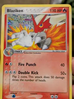 Blaziken 1/17 Holo Rare Pokemon SWIRL TCG POP Series 1 Card LP - Image 3