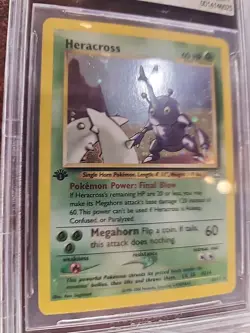 Heracross Neo Genesis 1st Edition Holo Pokemon Card WOTC PSA BGS 7.5 - Image 2