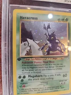 Heracross Neo Genesis 1st Edition Holo Pokemon Card WOTC PSA BGS 7.5 - Image 3