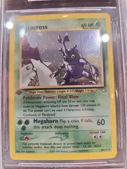 Heracross Neo Genesis 1st Edition Holo Pokemon Card WOTC PSA BGS 7.5 - Image 5