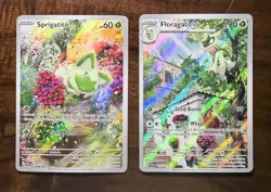 Sprigatito 196/193 Florgato 197/193 Pokemon Illustration Cards [SET OF 2] - Image 1