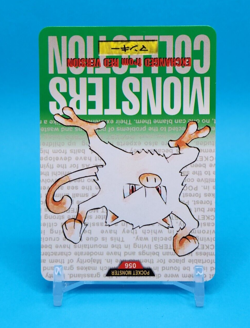 Pokemon Card Japanese - Mankey No. 056 - Bandai Carddass - Green - Image 2