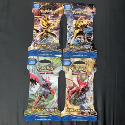 Pokemon TCG XY BREAKpoint - Complete 4 Pack Art Set - Sleeved Booster Packs - NM - Image 1