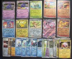 Pokemon TCG Mew EN 151 Lot Of 20 Cards- Reverse Holo - Holo EX / Pikachu Gengar - Image 1