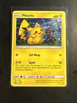 Pokemon Pikachu SM86 Promo Black Star Holo Card 2017 NM - Image 1