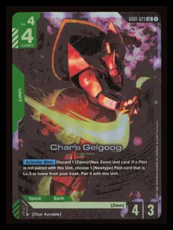 Gundam Card Game Newtype Rising Char's Gelgoog GD01-023 LR NM - Image 1