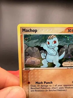 Pokemon Card - Machop Legend Maker 57/92 Common Reverse Holo SWIRL Stamped NM-c - Image 2