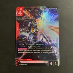 Duel Gundam (Assault Shroud) GD01-045 LR FOIL - Newtype Rising Gundam Card Game - Image 1