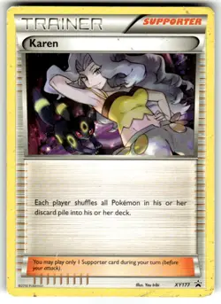 Karen XY177, XY Promo, LP Pokemon TCG Card (feat. Umbreon) 2016 - Image 1
