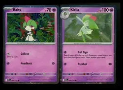 Ralts 058/132 Kirlia 059/132 Mega Evolution COSMOS Holo Rare Pokemon Card Lot - Image 1