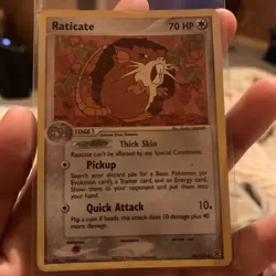 Pokemon TCG Raticate 48/112 EX FireRed & LeafGreen Uncommon Holo Card MP - Image 1