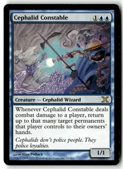 MTG Cephalid Constable - 10th Edition Heavily Played English - Image 1