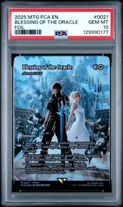 2025 MTG FINAL FANTASY THROUGH THE AGES #0021 BLESSING OF THE ORACLE PSA 10 - Image 1