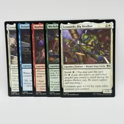 Lot of 5 MTG TMNT Ninja Turtles Leonardo Raphael Michaelangelo Donatello Jennika - Image 2