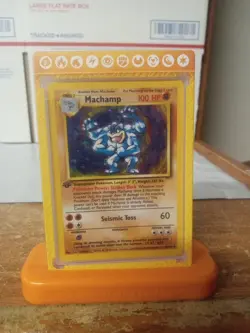 Pokemon TCG MACHAMP Base Set 8/102 1st edition Holo LP WOTC Shadow 1999 - Image 1