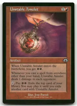 Unstable Amulet (Retro Frame) #421 MTG Modern Horizons 3 NM X1 - Image 1