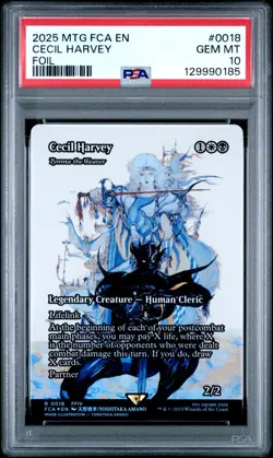 2025 MTG FINAL FANTASY THROUGH THE AGES FOIL #0018 CECIL HARVEY PSA 10 - Image 1