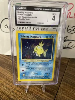 ✨Pokemon Shining Magikarp Neo Revelation #66 DOUBLE HOLO DOUBLE SWIRL ✨ - Image 2