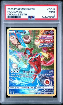 2023 Pokemon Sword And Shield Crown Zenith #GG12 Deoxys Crown Zenith PSA 9 Mint - Image 2