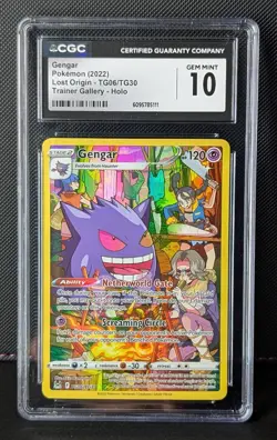 2022 Pokemon Gengar TG06/TG30 Swsh11: Lost Origin Trainer Gallery Holo CGC 10 - Image 1