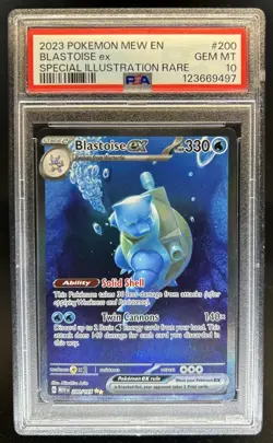 2023 Pokemon SV 151 Blastoise ex #200/165 PSA 10 GEM MINT - Image 1