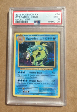 2016 Pokemon XY Gyarados Holo Evolutions #34 PSA 9 MINT - Image 1
