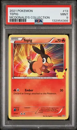 2021 POKEMON MCDONALD'S COLL #13 TEPIG PSA 9 - Image 1