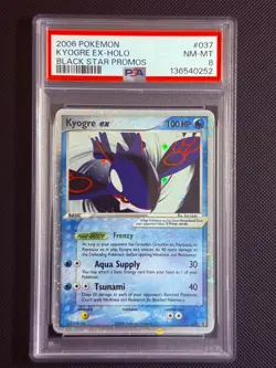 2006 POKEMON BLACK STAR PROMOS #037 KYOGRE EX HOLO PSA 8 - Image 1