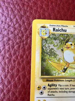 Raichu Holo Pokemon WOTC Base Set Vintage NM /LP+ 🔥 NO RESERVE AUCTION - Image 3