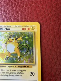 Raichu Holo Pokemon WOTC Base Set Vintage NM /LP+ 🔥 NO RESERVE AUCTION - Image 4