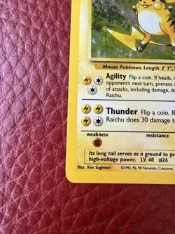Raichu Holo Pokemon WOTC Base Set Vintage NM /LP+ 🔥 NO RESERVE AUCTION - Image 5