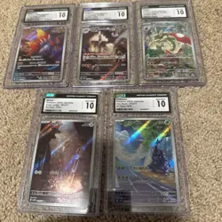 6-Card Pokemon Lot - CGC 10 Art rare. Including Hexacross And Flappie - Image 1