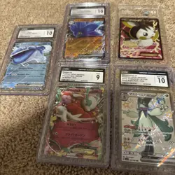 5 Card Pokemon Lot - Graded Cards Include Emolga And Dondozo - Image 1