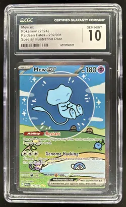 2024 Pokemon Paldean Fates Mew ex #232/091 CGC 10 - Image 1