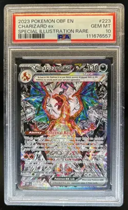 2023 Pokemon SV Obsidian Flames - OBF EN Charizard ex #223/197 PSA 10 GEM MINT - Image 1