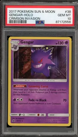 Pokemon Gengar Crimson Invasion Holo Rare #38 PSA 10 Gem Mint - Image 1