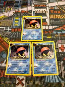Pokemon TCG Kabuto Neo Discovery 56/75 Unlimited Regular Common (x3) 💎🔥 - Image 2