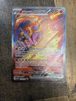 Team Rocket's Moltres ex 229/182 - Destined Rivals Pokemon TCG Pack Fresh - Image 1