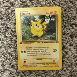 Pokemon Pikachu 50 HP Common Base Set Card 60/64 Wizards 1999 - Image 1
