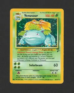 Base Set 2 Venusaur Holo Rare 18/130 WOTC Vintage Pokemon Card LP - Image 1