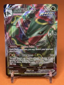 Pokemon Crown Zenith Rayquaza VMax Full Art Ultra Rare Holo 102/159 - Image 1