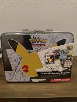 Pokemon TCG 25th Anniversary Celebrations Collector Chest Lunch Box Tin Sealed - Image 1
