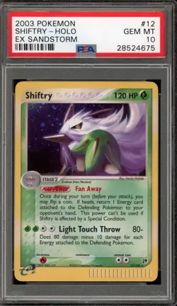 Pokemon Shiftry EX Sandstorm Holo Rare #12 PSA 10 Gem Mint - Image 1