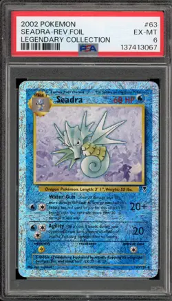 Pokemon Seadra Legendary Coll. Reverse Holo #63 PSA 6 - Image 1